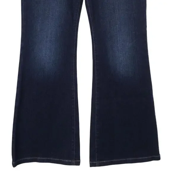 Gap '70s Flare High Rise Jeans Size 30 10S Blue Dark Wash Cotton Denim Retro - Picture 4 of 9